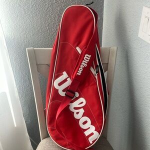 Wilson Red Tennis Bag 3 pack